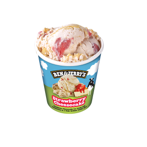 Mede Foods-Glasgow-Top-Restaurant-&-Fast-Food-Ben-And-Jerry-Strawberry-Cheesecake-Ice-Cream