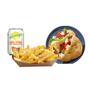 Mede Foods-Glasgow-Top-Restaurant-&-Fast-Food-Donner Kebab, Chips-&-Can-Of-Juice