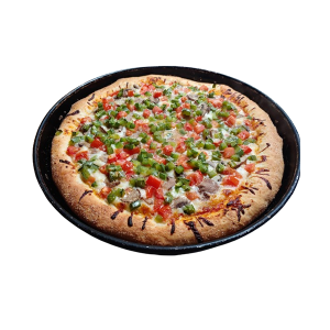 Mede Foods-Glasgow-Top-Restaurant-&-Fast-Food-HubGreen-Grocer-Green-Pepper-Tomato-Mushroom-Onion-Pizza