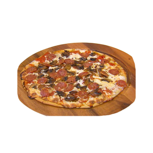 Mede Foods-Glasgow-Top-Restaurant-&-Fast-Food-Hub-Special-Smoked-Sausage-Mushroom-Peppers-Salami-Pizza