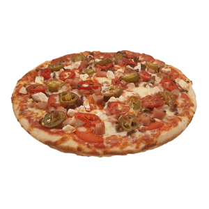 Mede Foods-Glasgow-Top-Restaurant-&-Fast-food-Meat-Feast-_ham-pepperoni-spicy-beef-chicken-pizza